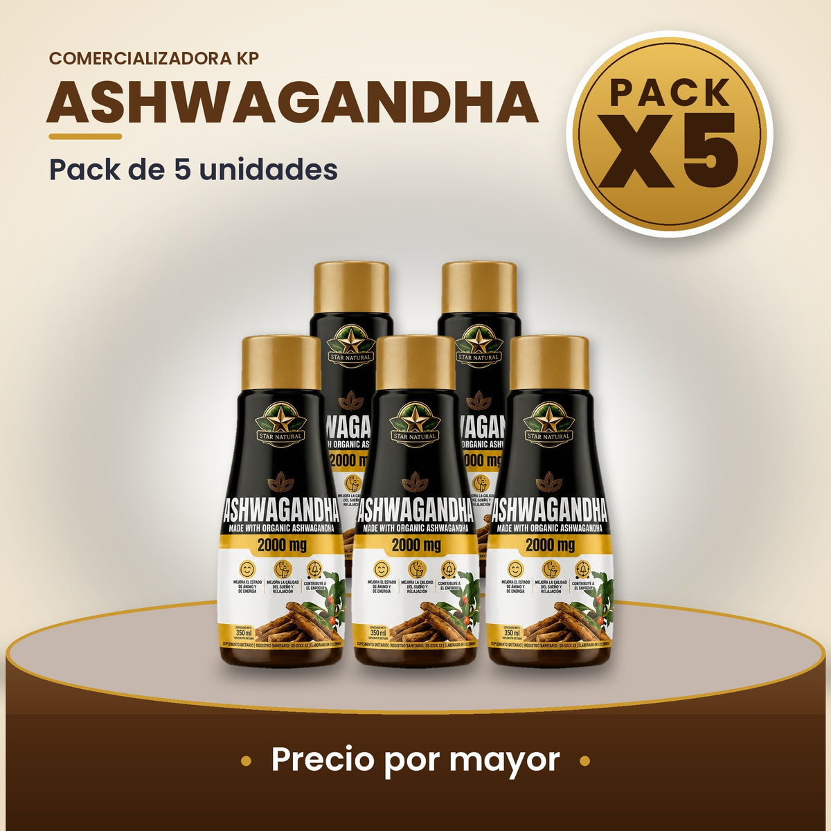 Ashwagandha Por Mayor pack X5