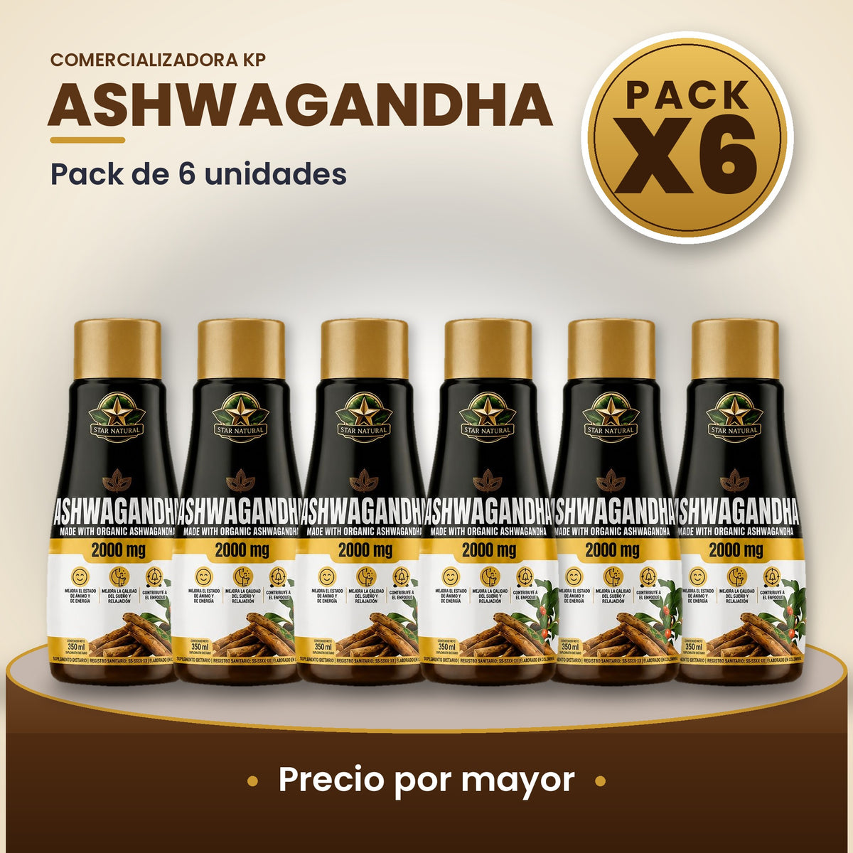 Ashwagandha Por Mayor pack X6