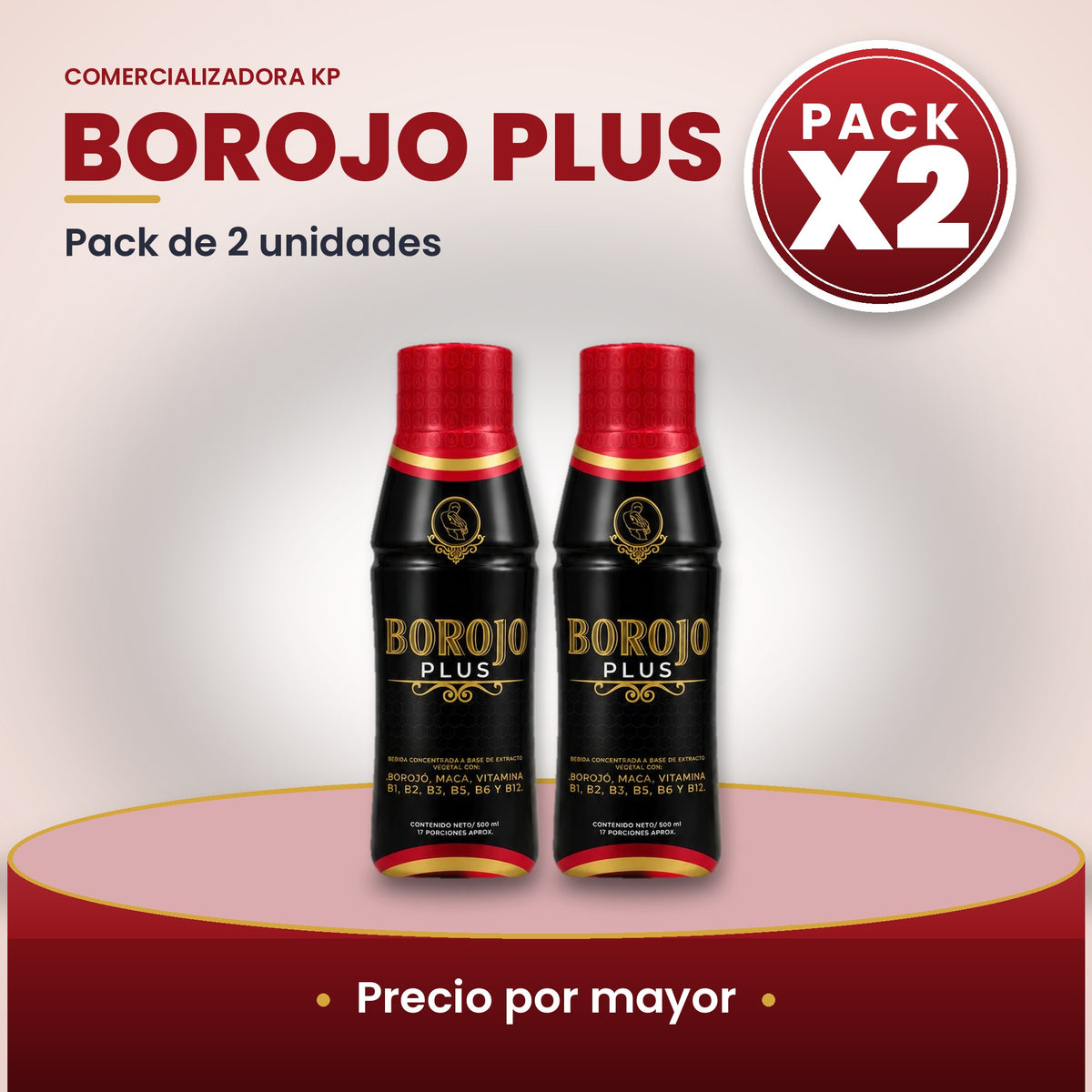 Borojó Plus Por Mayor pack X2
