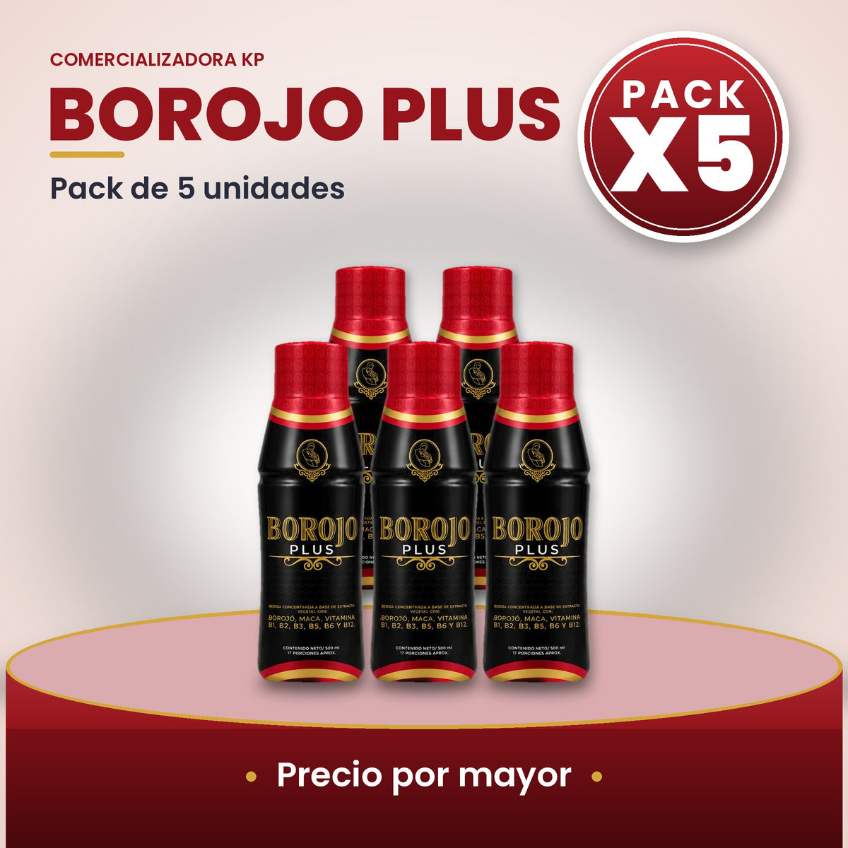 Borojó Plus Por Mayor pack X5