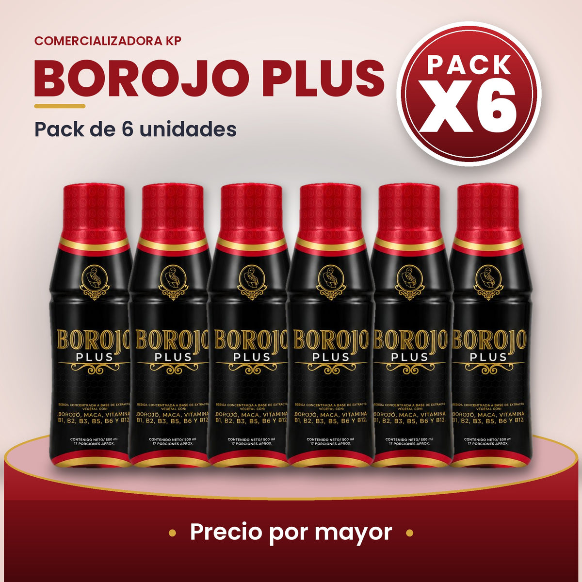 Borojó Plus Por Mayor pack X6