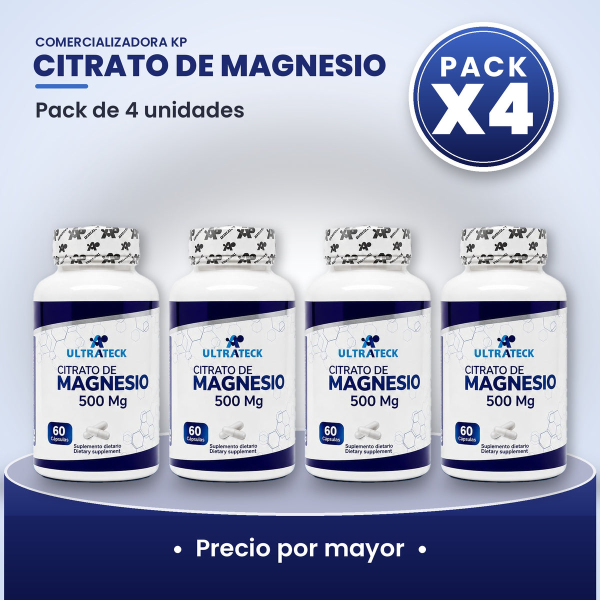 Citrato de Magnesio Por Mayor pack X4