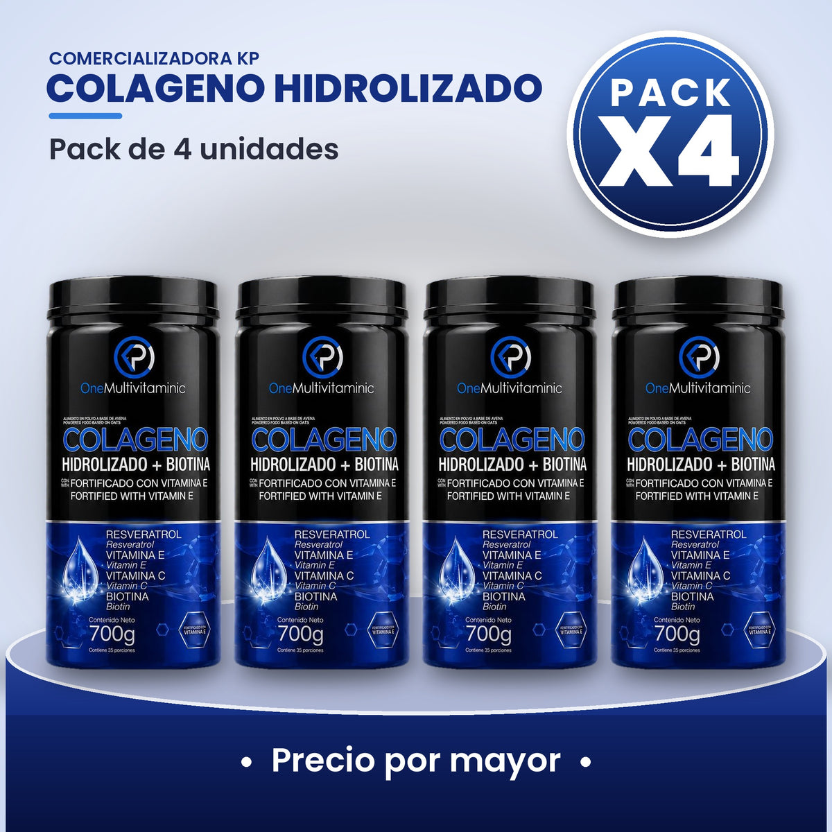 Colágeno Hidrolizado Por Mayor pack X4