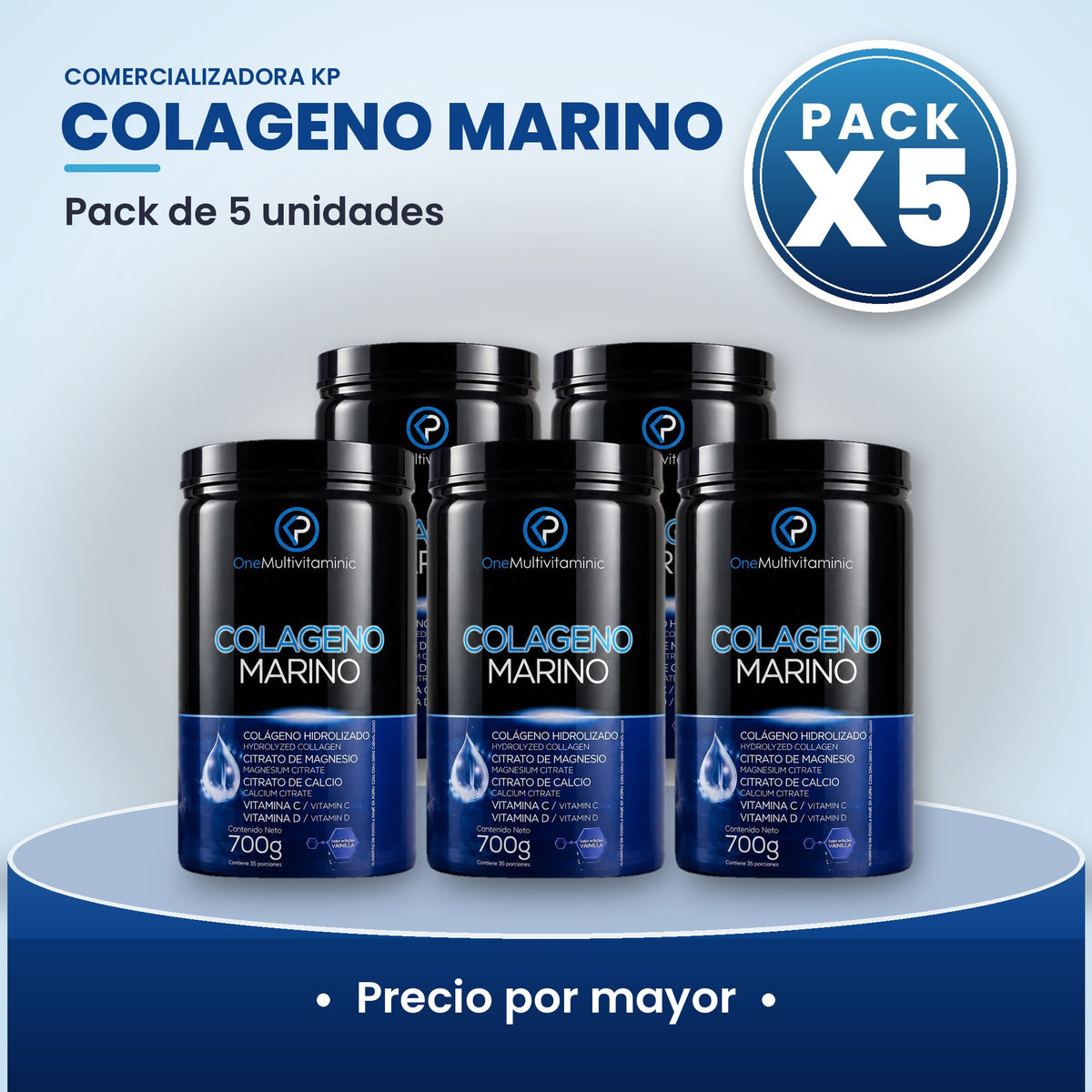 Colágeno Marino Por Mayor pack X5