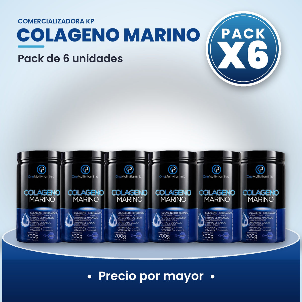 Colágeno Marino Por Mayor pack X6