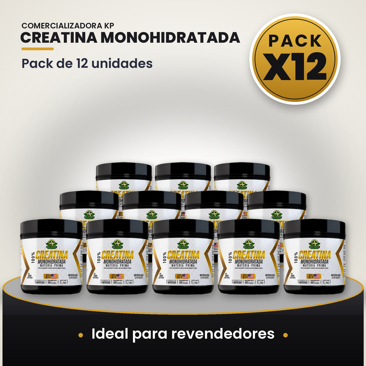 Creatina Monohidratada Por Mayor pack X12
