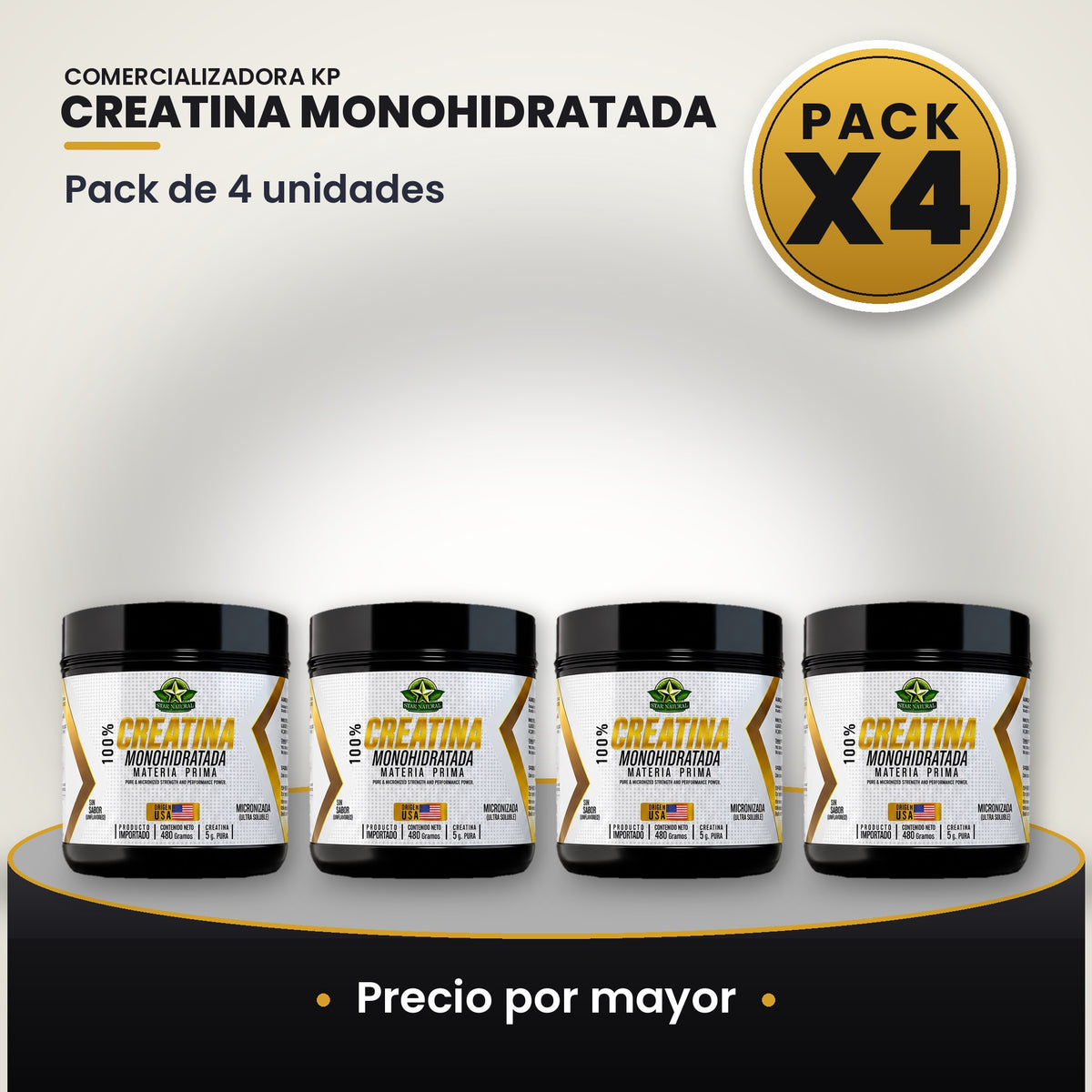 Creatina Monohidratada Por Mayor pack X4