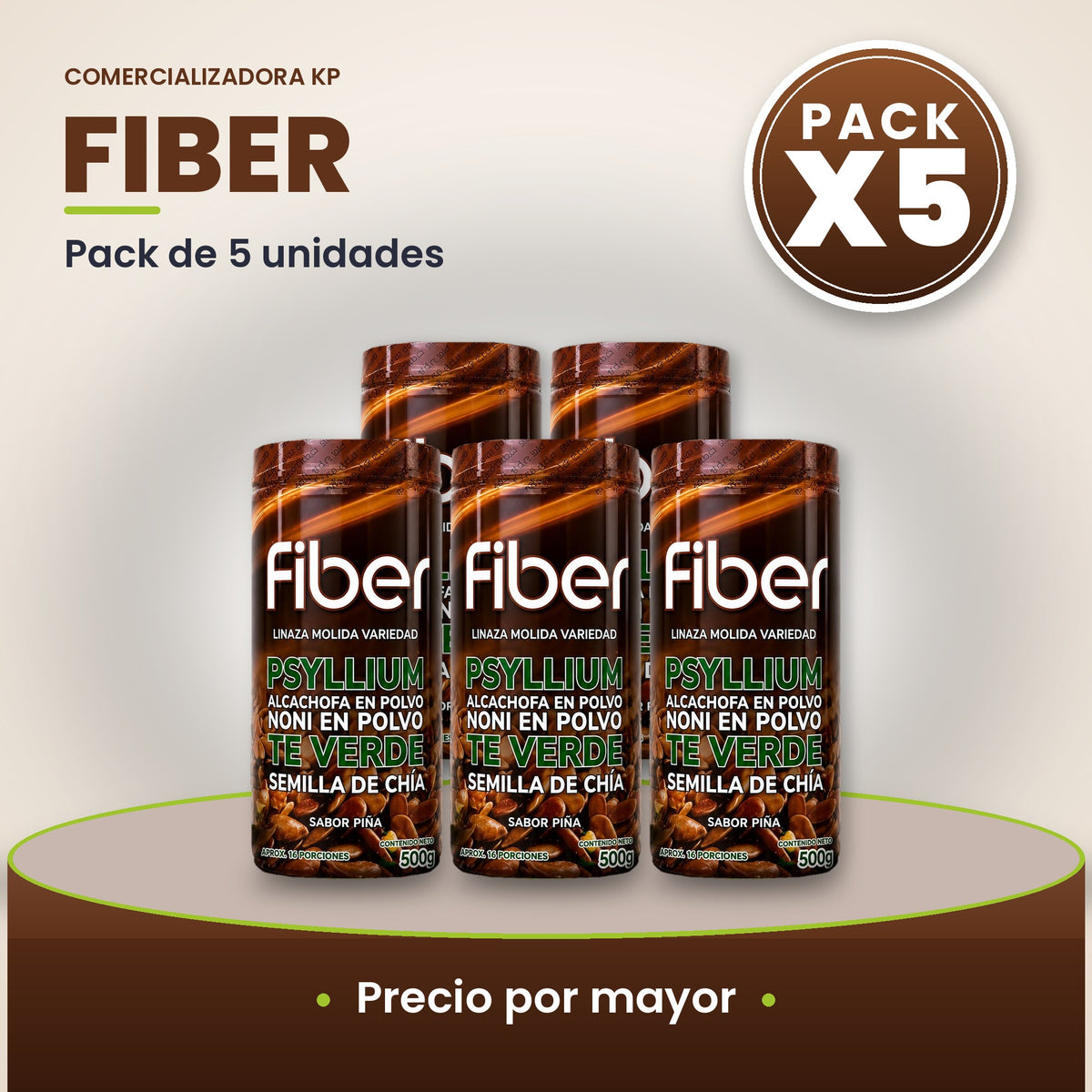 Fiber Por Mayor pack X5