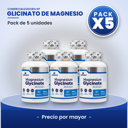 Glicinato de Magnesio Por Mayor pack X5