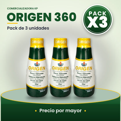 Origen 360 Por Mayor pack X3