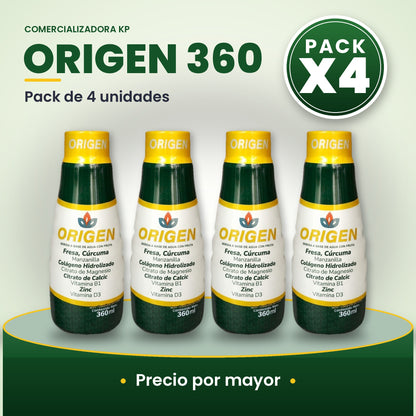 Origen 360 Por Mayor pack X4