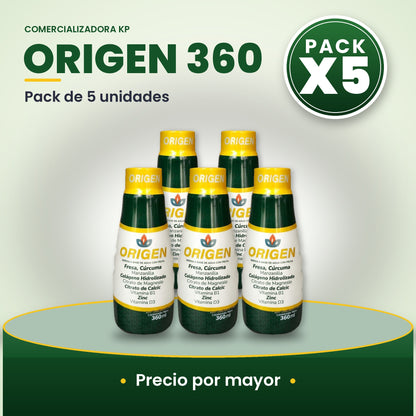 Origen 360 Por Mayor pack X5