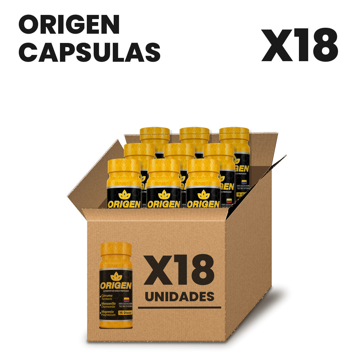 Origen Cápsulas Por Mayor pack X18