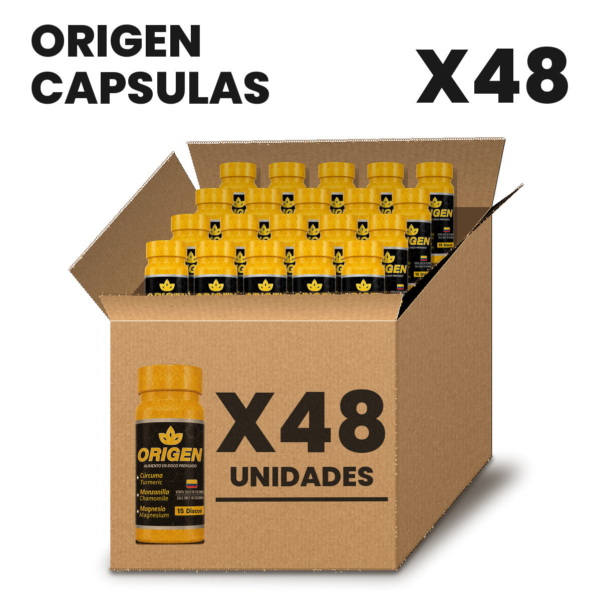 Origen Cápsulas Por Mayor pack X48