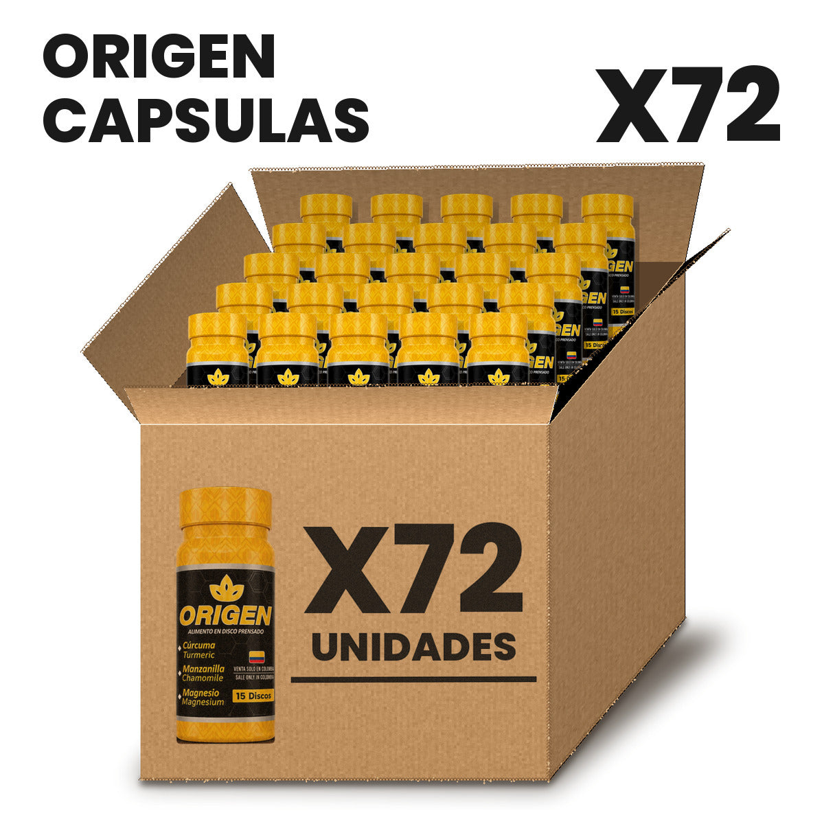 Origen Cápsulas Por Mayor pack X72