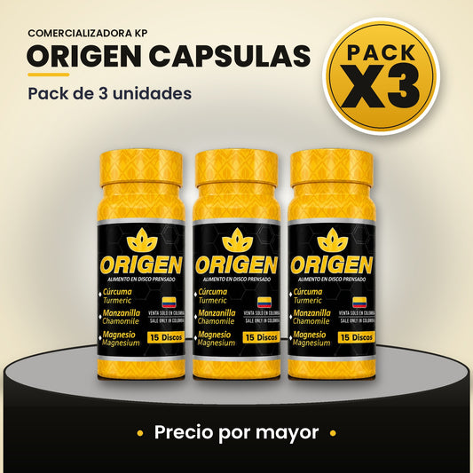 Origen Cápsulas Por Mayor pack X3