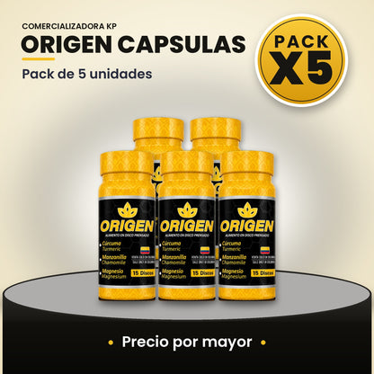 Origen Cápsulas Por Mayor pack X5