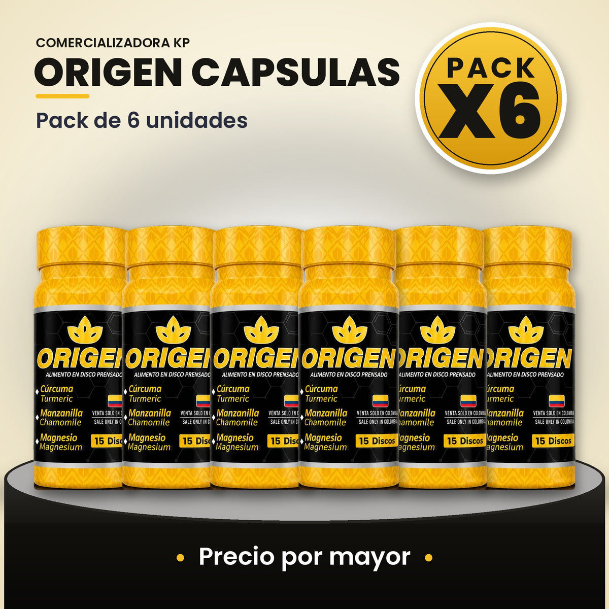 Origen Cápsulas Por Mayor pack X6