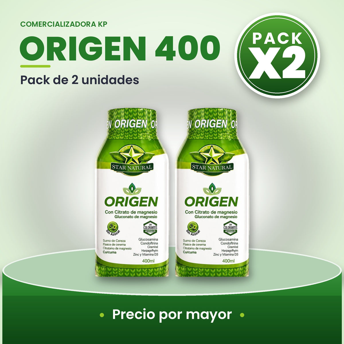 Origen 400 Por Mayor pack X2