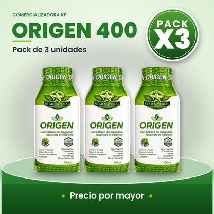 Origen 400 Por Mayor pack X3