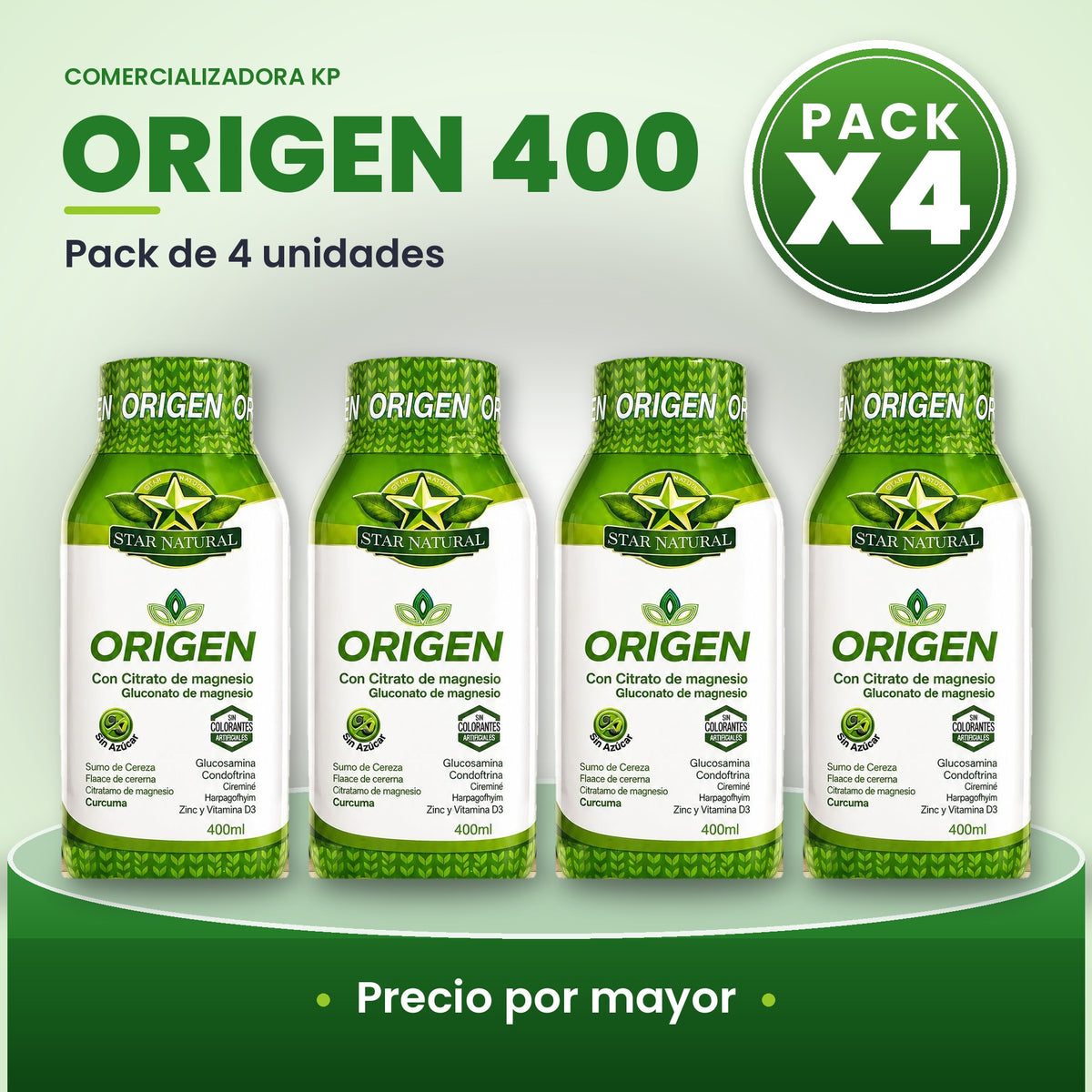 Origen 400 Por Mayor pack X4